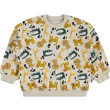 Civil Baby Hayvanlar Empirme 6-18 Ay Sweatshirt - Bej