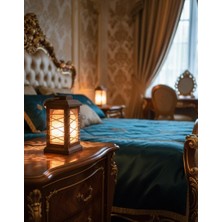 Ank Dekoratif Ahşap Fener Tuz Lambası