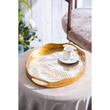 Acar Vega Aynalı Oval Büyük Tepsi 43X35CM