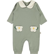 Civil Baby Çiçek Cep Baskı 6-18 Ay Tulum - Yeşil 12-18 Ay