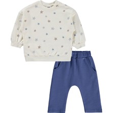 Civil Baby Yıldız Empirme 6-18 Ay Takım - Ekru 18-24 Ay