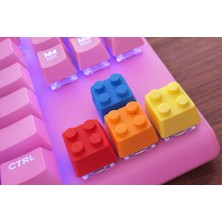 Otscraft Studio Renkli Blok Tasarımlı Mekanik Klavye Tuşu 4'lü Set (Keycap)