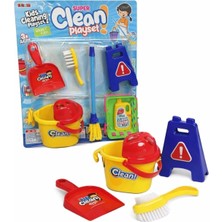 Nasyonel Toys Çocuk Temizlik Seti Oyuncak – Süpürge, Kova, Faraşlı Eğitici Oyun Seti (Clean Playset)