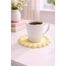 Bubble Desenli Bardak Altlığı - Badem Sarısı