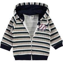 Civil Baby Crew Nakışlı 6-18 Ay Hırka - Bej 6-9 Ay