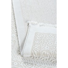 Estiva Home Krem Beyaz Bambu Dokulu Modern Salon Halısı 4–6m² | Antialerjik  Oturma Odası