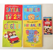 Bıcırık Eğlenceli Etkinlik Boyama Kitabı (4 Adet) +12Lİ Kuru Boya Hediyeli