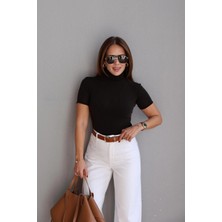 Purple By Banu Acı Kahverengi Asimetrik Transparan Body