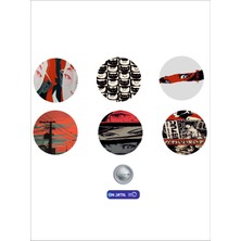 On Dijital Baskı Merkezi Renkli Temalı 6 Adet Rozet Seti