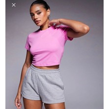 Nike Sportswear Chill Knit Crop Pembe Kadın T-Shirt HF9538-675