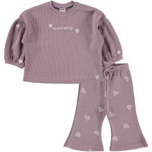 Civil Baby Kalp Baskılı 6-18 Ay Takım - Lila 12-18 Ay