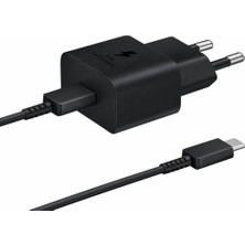 Schitec 25W Type-C Çıkışlı Hızlı Şarj Aleti Type-C To Type-C Kablolu Set Siyah SC006