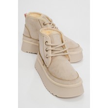 Luvi Stea Bej Kalın Taban Bağcıklı Kadın Spor Bot