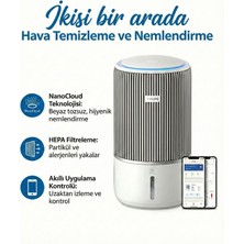 Philips 2si1 Arada Hava Temizleyici ve Nemlendirici Cihaz Nanocloud Teknolojisi ile Hijyenik Nemlendirme Hepa Filtreli Alerjen ve Virüs Koruması