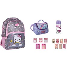 GENC DIJITAL BASKI Hello Kıtty Okul Çantası Seti (15 Parça)
