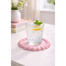 Bubble Desenli Bardak Altlığı - Şeftali Pembesi