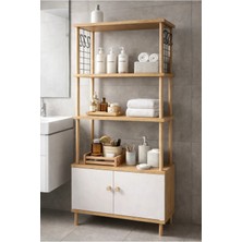 Peka Banyo Düzenleyici Kapaklı Banyo Dolabı Çok Amaçlı Dolap 3 Katlı