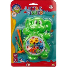 Hasbro Sevimli Balıkçı Kurmalı Balık Tutma Oyunu 23716 Yeşil Fil