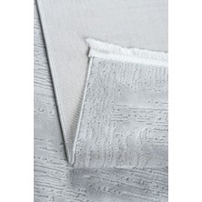 Estiva Home 4–6 M² Açık Gri Bambu Dokulu Salon Halısı |  Antialerjik Toz Tutmaz