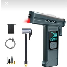 Nivego 4000 Mah Lastik Hava Pompası 150 Psı Şarjlı Kompresör LCD Dijital Ekranlı Fenerli Kemer Kesicili Cam Kırma Otomatik Durma Taşınabilir