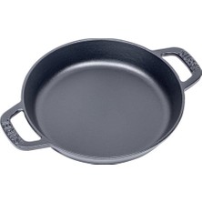 Sürel 18 cm Yuvarlak Düz Sahan Mat Siyah