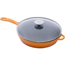 Sürel 28 cm Yuvarlak Cam Kapaklı Tava