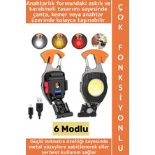 Wintoup Outdoor Piknik 6 Aydınlatma Modlu 500 Lümen Güçlü Işık Çok Fonksiyonlu Şık Anahtarlık Kamp Lambası