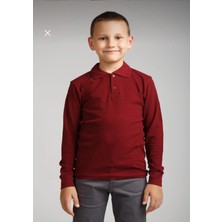 Dıgıl Kids Çocuk Polo Yaka Okul T-Shirt Uzun Kol