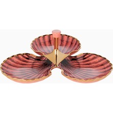 Jonathan Adler Sirena Trefoil Porselen, Pembe Servis Tabağı