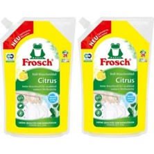 Frosch Voll‑waschmittel Citrus Beyazlar Için Yüksek Yıkama Gücü, Limon Ferahlığı 24 Yıkama 2 Adet