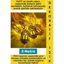 Wintoup Ev Dekorasyonu Mağaza Vitrin Süsleme Şık Estetik Ramazan Kandili Model Dekoratif LED Işık 2 Metre