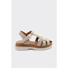 Derinet Comfort Taban Hakiki Deri Kadın Sandalet