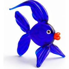 Crystal Passion El Yapımı Murano Cam Japon Balık Figürü | 8x7 cm Dekoratif Cam Obje