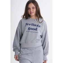 Haykids Kız Çocuk Gri Kargo Cep Detaylı Alt Üst Takım 8-9-10-11-12 Yaş