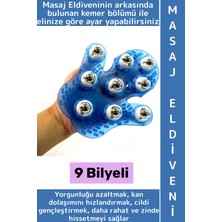 Wintoup Yüz Vücut Cilt Sarkma Sıkılaştırıcı Rahatlatıcı Etkili 9 Bilyeli Yumuşak Silikon Masaj Eldiveni