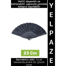 Wintoup Dekoratif Hediyelik Sıcak Havalarda Etkili Katlanabilir Çanta Boy Çok Şık Plastik Yelpaze 23 cm