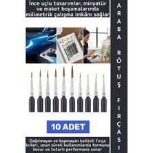 Wintoup Dayanıklı Kopmaz Kıl Hassas Detay Boyama El Sanatları Hobi Araba Ince Detay Rötuş Fırça Seti 10 Adet
