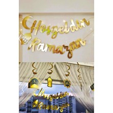 LED Işıklı Ramazan Hoşgeldin Yazısı Tavan Süsü Seti