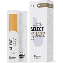 D'addario ORSF05TSX2S Organic Select Jazz Filed Tenor Saksafon Kamışı No: 2 Soft (Profesyonel/caz) - 5'li Paket | Dosyalı (Filed) Kesim ve Yeni Başlayanlar Için Kolay Çalım