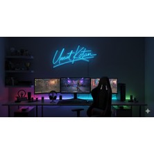 Neonled Kişiye Özel Isim-Soyisim Imza Neon LED Yazı Dekoratif Aydınlatma (71X37 Cm)