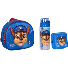 GENC DIJITAL BASKI Paw Patrol Chase Mavi Beslenme Çantası ,beslenme Kabı ve Matara