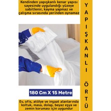Wintoup Kendinden Yapışkanlı Tadilat Inşaat Boya Badana Kir Toz Kalıntı Eşya Koruma Örtüsü 180 cm x 15 Metre