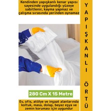 Wintoup Kendinden Yapışkanlı Tadilat Inşaat Boya Badana Kir Toz Kalıntı Eşya Koruma Örtüsü 280 cm x 15 Metre