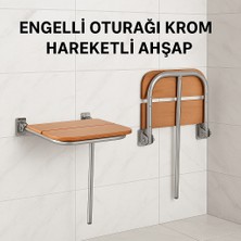 Onno Engelli Oturağı Krom  Hareketli Ahşap