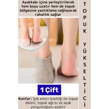 Wintoup Ayakkabı Içinde Belli Olmaz Rahat Konforlu Boy Uzatıcı Esnek Silikon Ayak Topuk Yükseltici 1 Çift