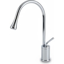 İsaoğlu Yapı Mutfak Bataryası Damla Tasarım Gümüş Renk Pirinç Malzeme Mutfak ve Banyo Uyumlu Armatür