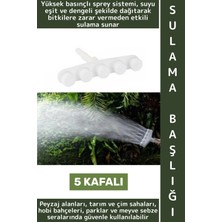 Wintoup Premium Peyzaj Bahçe Park Meyve Sebze Bitki 5 Kafalı Sulama Başlığı Yüksek Basınçlı Hortum Aparatı