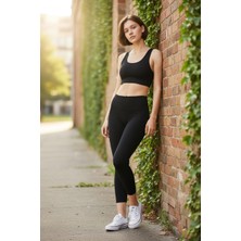 Anti Selülit Fitilli Kapri Tayt, Emana® Mineral Teknolojili, Seamless Yüksek Bel, Pürüzsüz Görünüm