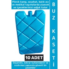 Wintoup Premium Outdoor Piknik Kamp Seyahat Balıkçı Medikal Yiyecek Içecek Soğuk Sızdırmaz Buz Kaseti 10'lu