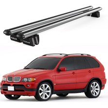 Today Auto Pençe Bmw X5 (2000-2003) Uyumlu Gri Ara Atkı 135CM Port Bagaj Tavan Barı